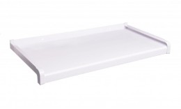 Venkovní hliníkové tažené parapety nos 25 mm - Bílá RAL 9016